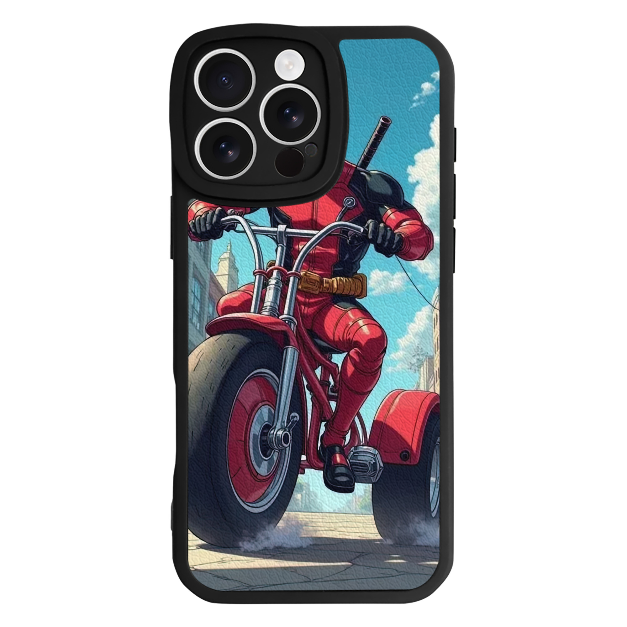 （画像用） Deadpool デッドプール 【iPhone 16シリーズ対応】シリコンスマホケース（レザー調） 材質：シリコン